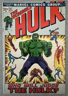 Buy Incredible Hulk #152 FN Fantastic Four Captain America Daredevil Appearances • 12.67£