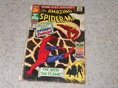Buy 1967 Amazing SPIDER-MAN Annual Marvel Comic Book 4-Human Torch, Mysterio, Wizard • 9.49£