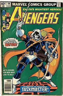 Buy Avengers # 196 - Newsstand Cover - 1st Full Taskmaster - Marvel Comics - 1980 • 31.77£