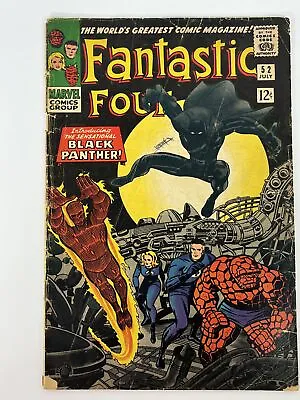 Buy Fantastic Four #52 (1966) 1st App. Of Black Panther In 2.0 Good • 359.78£