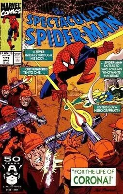 Buy Spectacular Spider-Man (1976) # 177 (8.0-VF) Corona, Beetlejuice Insert 1991 • 7.20£