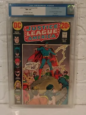 Buy JUSTICE LEAGUE OF AMERICA 102 (10/72) CGC 9.6 Ow/w JSA Xover, Red Tornado Dies • 314.71£