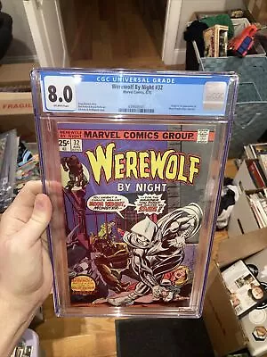 Buy Werewolf By Night #32 1975 CGC Graded 8.0 First Appearance Of Moon Knight Rare • 1,225.44£
