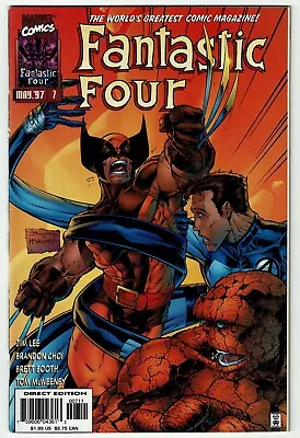 Buy Fantastic Four #7 - Marvel 1997 - Volume 2 - Jim Lee [Ft Wolverine] • 5.89£