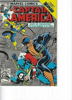 Buy Captain America #282 1st Jack Monroe (Nomad) Silver Cover 2nd Print Marvel 1983 • 3.95£