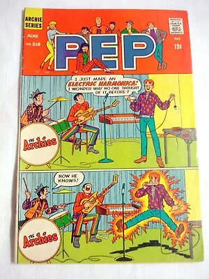 Buy Pep Comics #218 1968 VG The Archies Cover, Archie & Betty And Veronica Pin-Ups • 7.09£