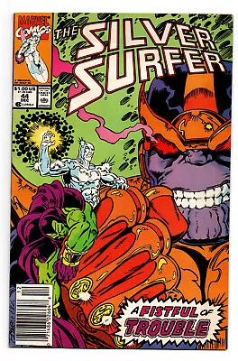 Buy Silver Surfer #44 9.0 1st Infinity Gauntlet Newsstand 1990 Off-white Pages • 57.58£