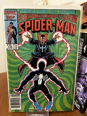Buy SPECTACULAR SPIDER-MAN #115 MARVEL COMICS, 1986) NM NEWSSTAND Black Suit • 12.04£
