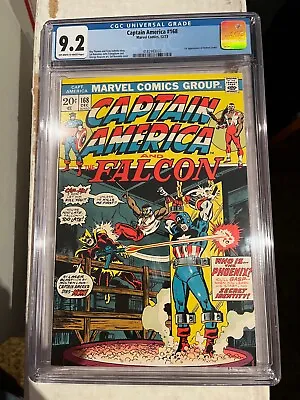 Buy Captain America #168 CGC 9.2 NM-, OW/W, Falcon, First Appearance Of Helmut Zemo! • 86.89£