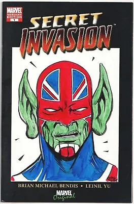 Buy Secret Invasion #1 Blank Captain Britain Skrull Sketch B Signed Marvel Movie • 34.95£