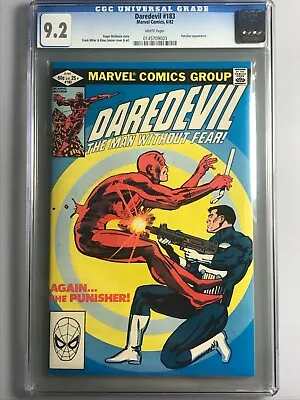 Buy DAREDEVIL #183 - CGC 9.2 -  1st Meeting With PUNISHER Marvel 1982 Frank Miller • 59.96£