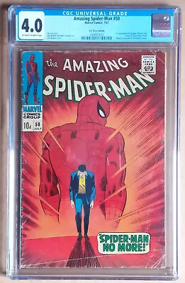 Buy AMAZING SPIDER-MAN #50 (1963 Series) - 1st App Of Kingpin - CGC 4.0 OW/WP • 600£