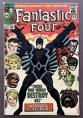 Buy Fantastic Four #46 (1966) 1st Full Black Bolt App. And Cover Jack Kirby Stan Lee • 62.59£