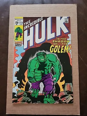 Buy Incredible Hulk #134 VF 1st Appearance Of Golem Herb Trimpe Cvr Marvel 1970 🔑  • 51.44£