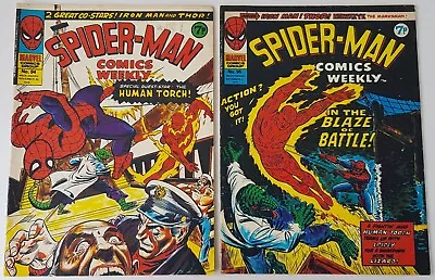 Buy Spiderman Comics Weekly #94 & #95, Marvel Comics Uk 1974, Reprints Asm 77 • 7.99£
