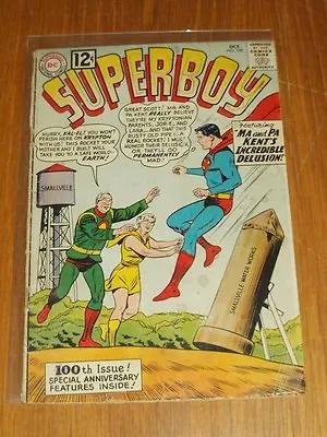 Buy Superboy #100 G/vg (3.0) Dc Comics Origin October 1962+ • 19.99£