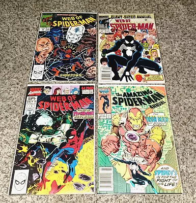 Buy Spider-man Lot Web Of 55, Web Of Annuals 3 & 6, Amazing Annual 20, Marvel Comics • 8£