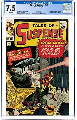 Buy Tales Of Suspense #50 - STUNNING CGC 7.5 - 1st App Mandarin - Iron Man - Marvel • 750.74£