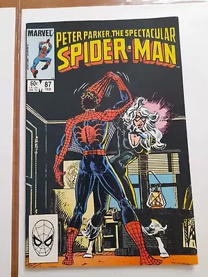 Buy Peter Parker, The Spectacular Spider-Man #87 1984 VFINE 8.0 Black Cat • 16.99£