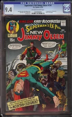 Buy Jimmy Olsen # 134 CGC 9.4 OW/W (DC, 1970) 1st Appearance Of Darkseid • 1,350.92£