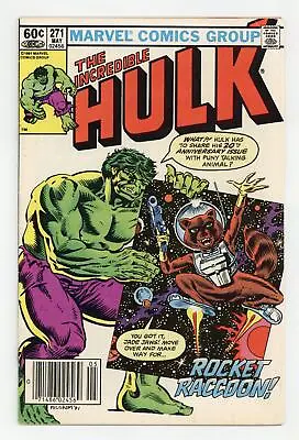 Buy Incredible Hulk #271N Newsstand Variant VG/FN 5.0 1982 2nd App. Rocket Raccoon • 118.49£