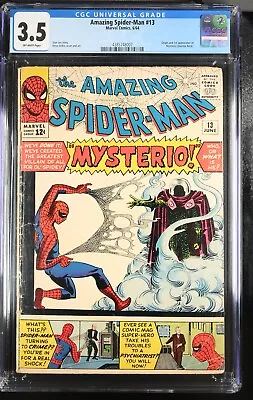 Buy Amazing Spider-Man #13 (Jun 1964, Marvel Comics) CGC 3.5 VG- | 4385748007 • 714.90£