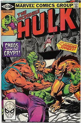 Buy Incredible Hulk#257 Fn/vf 1981 Marvel Bronze Age Comics • 17.75£