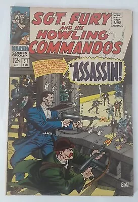 Buy Sgt Fury And His Howling Commandos 51 Fine £10 Feb1968. Postage On 1-5 Comics... • 10£