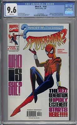 Buy What If #105 Cgc 9.6 1st Spider-girl May Parker Ron Frenz White Pages 8003 • 259.84£