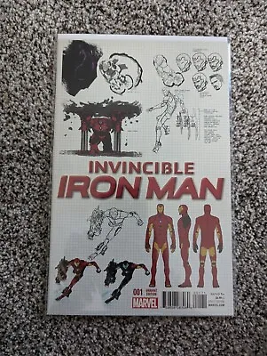 Buy Invincible Iron Man #1 (2015 Series) Marvel Comics 'Variant Cover Design' NM • 1.57£
