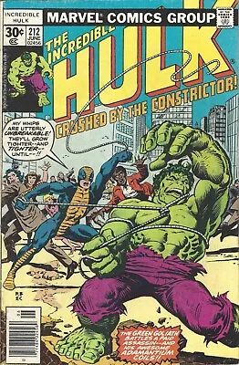 Buy The Incredible Hulk: Issue 212: June 1977: Crushed By...The Constrictor! • 14.06£
