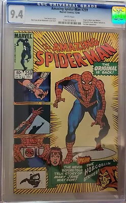 Buy Amazing Spider-Man 259 CGC 9.4 1984 Ron Frenz Art Palms Of Falco Story Mary Jane • 70.94£