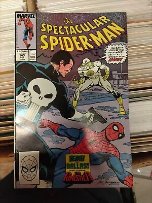 Buy SPECTACULAR SPIDER-MAN #143 Vs Punisher (1988) - 8.0 VF (MARVEL) • 8.69£