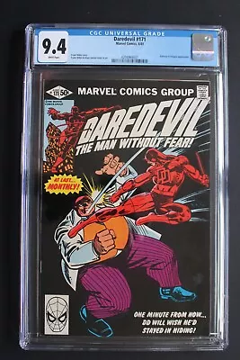 Buy Daredevil #171 1st KINGPIN Battle 2nd Frank MILLER Version 1981 BULLSEYE CGC 9.4 • 147.91£
