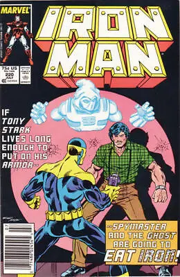 Buy Iron Man (1968) # 220 Newsstand (7.0-FVF) Spymaster, The Ghost 1987 • 7.65£