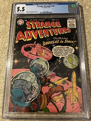 Buy Strange Adventures #64 (1956) - Grade 5.5 - Gorillas In Space - Cgc • 120.09£