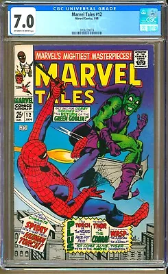 Buy Marvel Tales #12 (1968) CGC 7.0 OW/W   Spider-Man - Green Goblin - Wasp - Thor  • 60.83£
