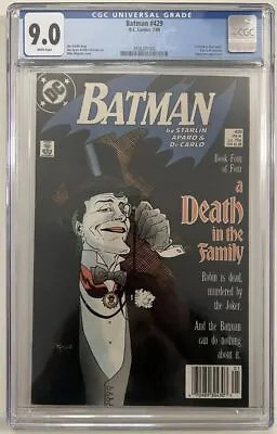 Buy Batman #429 CGC 9.0  A Death In The Family  Part 4 • 36.36£