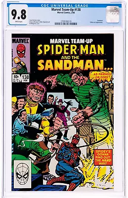 Buy Marvel Team-Up #138 CGC 9.8 White Pages SPIDER-MAN Sandman 1983 Captain America • 94.34£