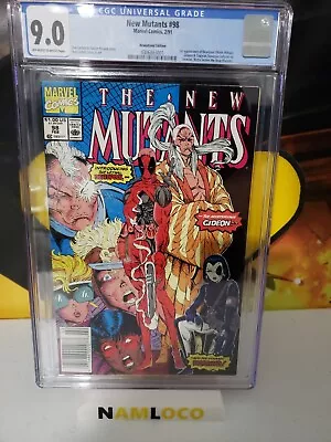 Buy 🔥New Mutants 98 CGC 9.0 Newsstand 1st Deadpool! • 337.04£