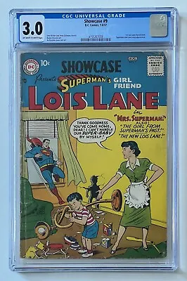 Buy Showcase #9 (1957) CGC 3.0 OWW - 1st Lois Lane Tryout Issue! • 659.60£