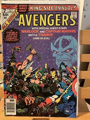 Buy The Avengers King Size Annual #7 Marvel Comics 1977 The Death Of Warlock • 19.98£