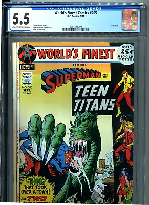 Buy World's Finest #205 (DC Comics 1971) CGC Certified 5.5 - Teen Titans • 79.88£