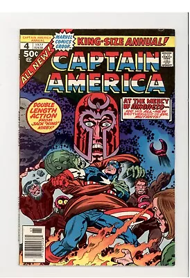 Buy Captain America Annual 4 F/VF 1st Appearance Mister One & Two Jack Kirby 1977 • 11.15£