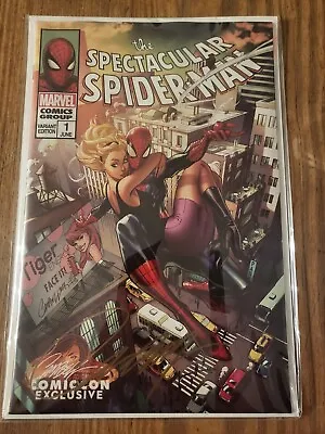 Buy The Spectacular Spider-Man #1 (Cover D) - Signed By Scott Campbell (COA) *RARE* • 110£