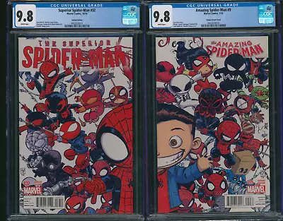 Buy Amazing Spider-Man #9 & Superior Spider-Man #32 CGC 9.8 Young Connecting Set • 217.42£