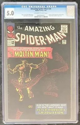 Buy Amazing Spider-man #28 Cgc 5.0 Ow/w Pages (first Appearance Of The Molten Man)  • 295£