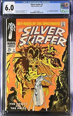 Buy Silver Surfer #3 CGC 6.0 First Mephisto Appearance 1st 1968 Key • 385.19£