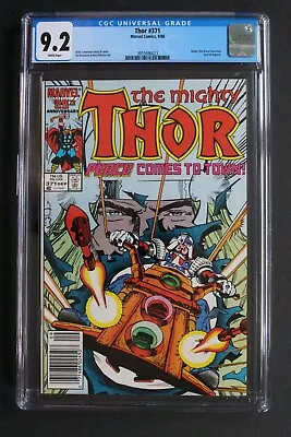 Buy THOR #371 1st Cameo TVA TIME VARIANCE AUTHORITY 1986 1st JUSTICE PEACE CGC 9.2 • 47.17£