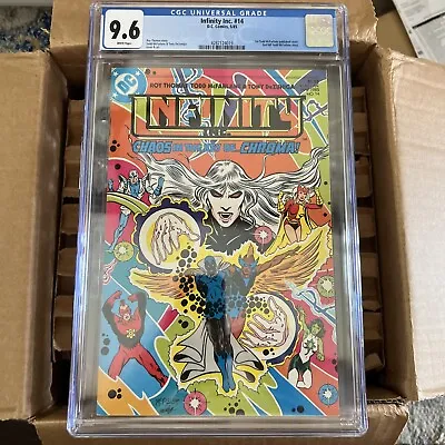 Buy Infinity Inc 14 CGC 9.6 WP 1st Todd McFarlane Published Cover - DC Comics 1985 • 111.89£
